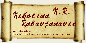 Nikolina Rabovjanović vizit kartica